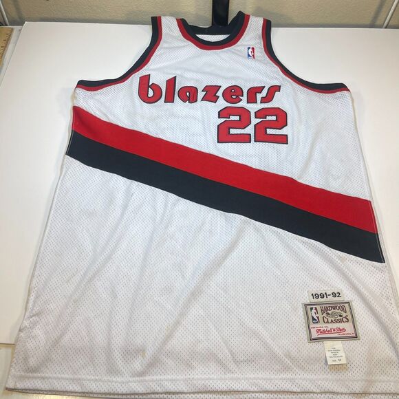PORTLAND TRAILBLAZERS Clyde Drexler NBA Basketball Throwback Jersey Sz 52 - Picture 2 of 6